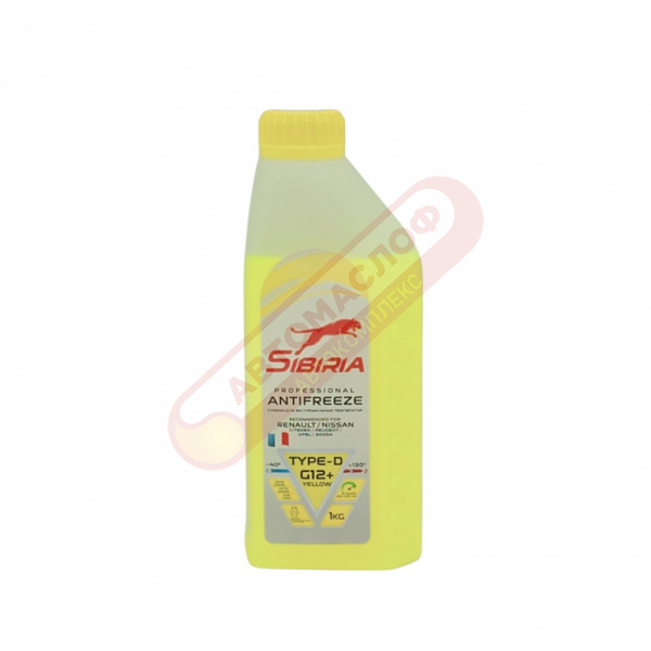 SIBIRIA Антифриз -40 G12+ желтый 1кг